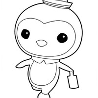 Desenho de Pepe Pinguim correndo para colorir