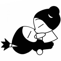 Desenho de Beijo apaixonado de Pucca e Garu para colorir