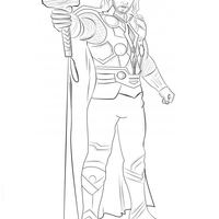Desenho de O martelo de Thor para colorir