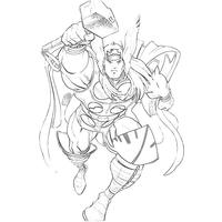 Desenho de Thor de Marvel para colorir
