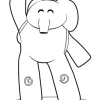 Desenho de Elefanta Elly para colorir