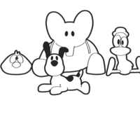 Desenho de Amigos do Pocoyo para colorir