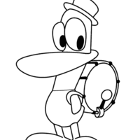 Desenho de Pato Amarelo do Pocoyo para colorir