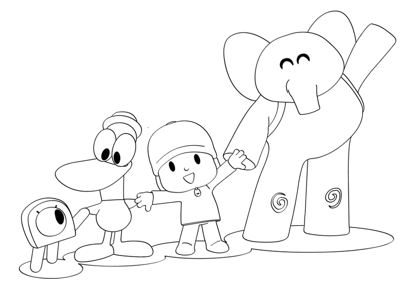 Desenho de Pato amigo do Pocoyo para colorir - Tudodesenhos