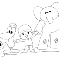 Desenho de Personagens do Pocoyo para colorir