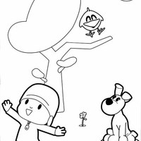 Desenho de Pocoyo e Lolla para colorir