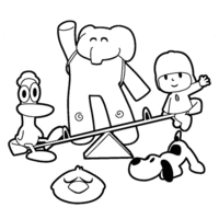 Desenho de Turma do Pocoyo para colorir