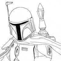 Desenho de Boda Fett para colorir