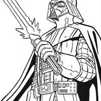 Desenho de Espada do Darth Vader para colorir