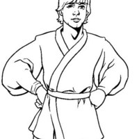 Desenho de Luke Skywalker para colorir