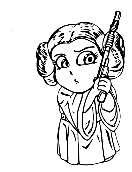 Desenho de Princesa Leia bebê para colorir - Tudodesenhos.