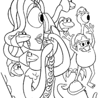 Desenho de Celia Mae e outros monstros para colorir