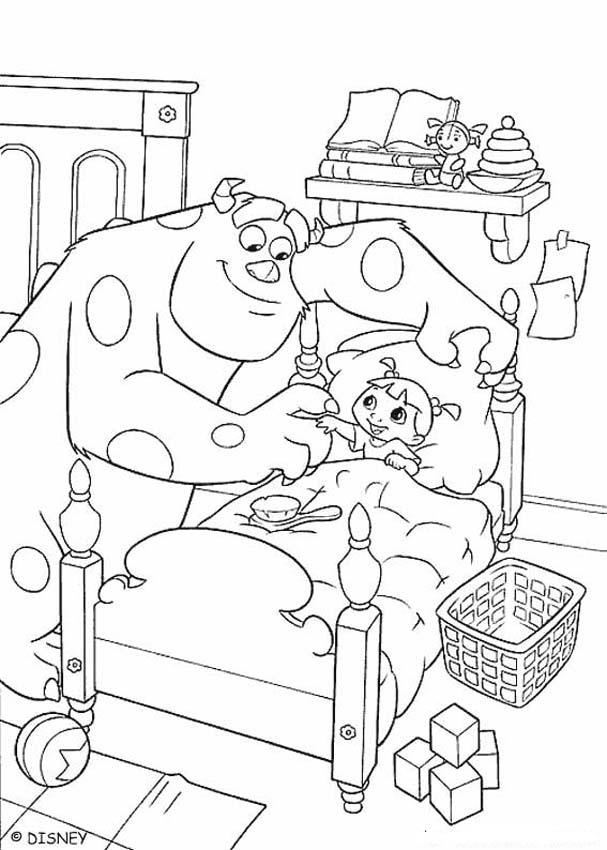 Desenho de Mike, Sullivan e Boo para colorir - Tudodesenhos