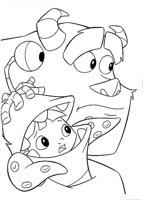 Desenho De Sullivan E Boo Assustados Para Colorir Tudodesenhos