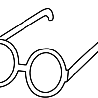 Desenho de Óculos redondos para colorir