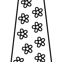 Desenho de Gravata com flores para colorir