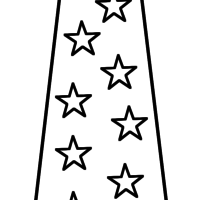 Desenho de Gravata de estrelinhas para colorir
