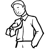 Desenho de Homem com gravata para colorir