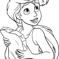 Desenho de Ariel Disney baby para colorir