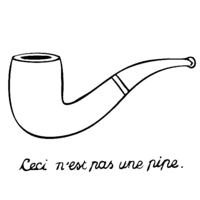Desenho de René Magritte - Ceci n'est pas une pipe para colorir