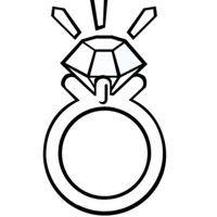 Desenho de Anel de diamante para colorir