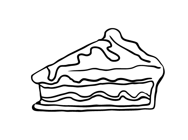 Pedaco de torta pequena