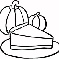 Desenho de Torta de abóbora para colorir