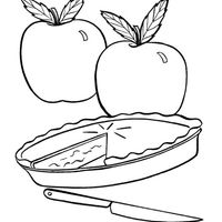Desenho de Torta de maçã para colorir