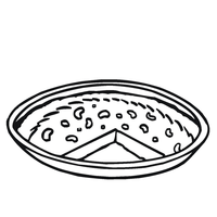 Desenho de Torta no tabuleiro para colorir