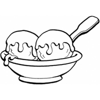 Desenho de Taça de sorvete para colorir