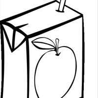 Desenho de Caixinha de suco para colorir