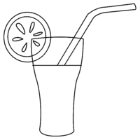 Desenho de Copo de suco para colorir