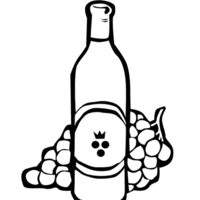 Desenho de Garrafa de vinho para colorir