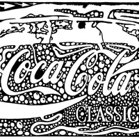 Desenho de Logo da Coca-Cola para colorir