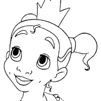 Desenho de Tiana Disney baby para colorir