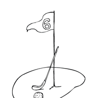 Desenho de Buraco do golfe para colorir