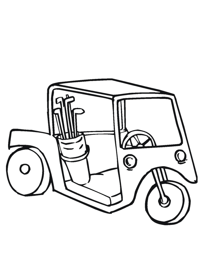 Desenho De Carro De Golfe Para Colorir Tudodesenhos