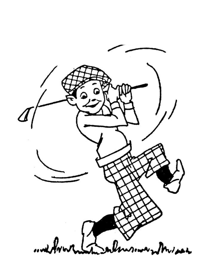 Desenho De Jogada De Golfe Para Colorir Tudodesenhos