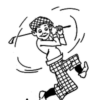Desenho de Jogada de golfe para colorir