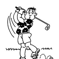 Desenho de Jogador de golfe para colorir