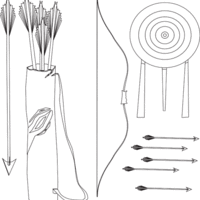 Desenho de Equipamentos de tiro ao alvo para colorir