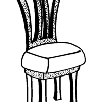 Desenho de Cadeira acochoada para colorir