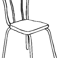 Desenho de Cadeira de alumínio para colorir