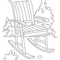 Desenho de Cadeira de balanço para colorir
