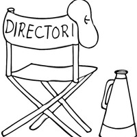 Desenho de Cadeira de diretor de cinema para colorir