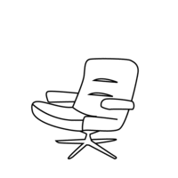 Desenho de Cadeira de escritório para colorir