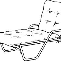 Desenho de Cadeira divã para colorir