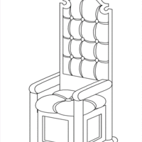 Desenho de Cadeira do rei para colorir