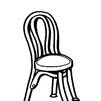 Desenho de Cadeira pequena para colorir