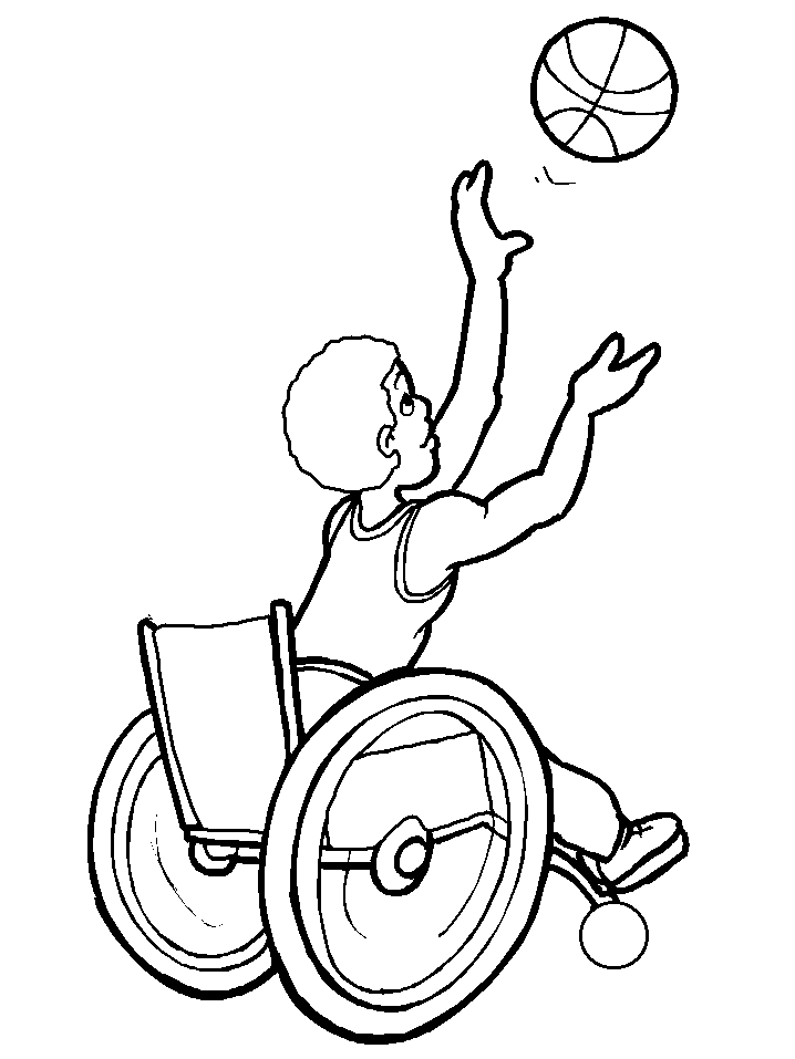 Jogador de basquete na cadeira de rodas